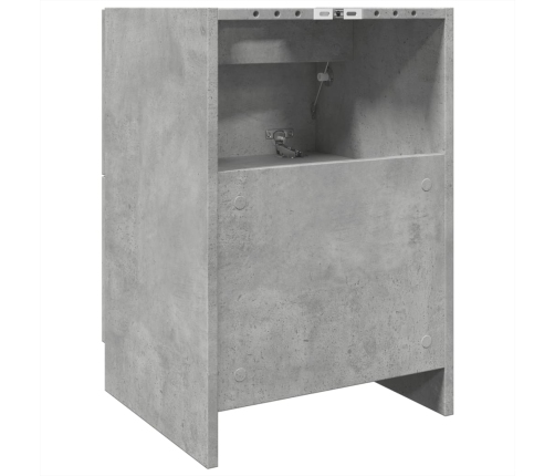 Armario de lavabo madera ingeniería gris hormigón 40x37x59 cm