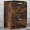 Armario de lavabo madera ingeniería roble ahumado 40x37x59 cm