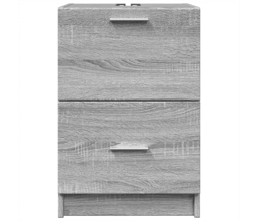 Armario de lavabo madera de ingeniería gris Sonoma 40x37x59 cm