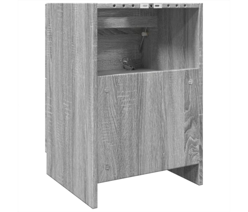 Armario de lavabo madera de ingeniería gris Sonoma 40x37x59 cm