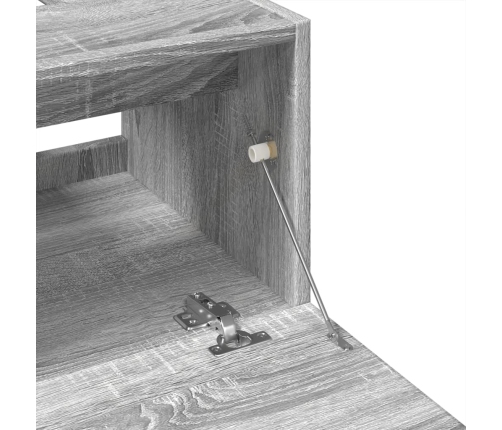 Armario de lavabo madera de ingeniería gris Sonoma 40x37x59 cm