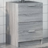 Armario de lavabo madera de ingeniería gris Sonoma 40x37x59 cm