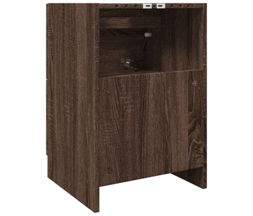 Armario de lavabo madera de ingeniería marrón roble 40x37x59 cm