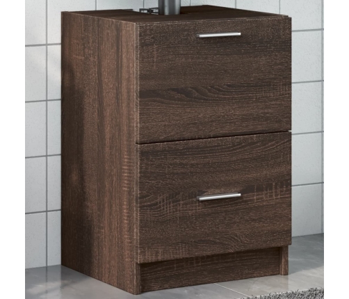 Armario de lavabo madera de ingeniería marrón roble 40x37x59 cm