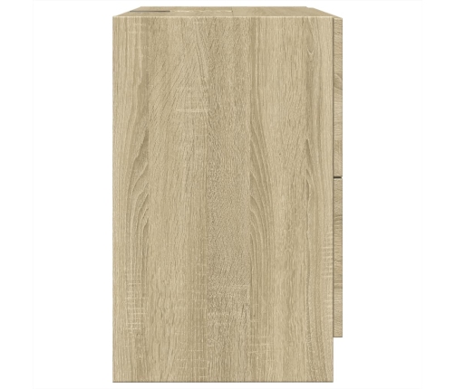 Armario de lavabo madera de ingeniería roble Sonoma 59x37x59 cm