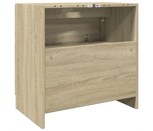 Armario de lavabo madera de ingeniería roble Sonoma 59x37x59 cm