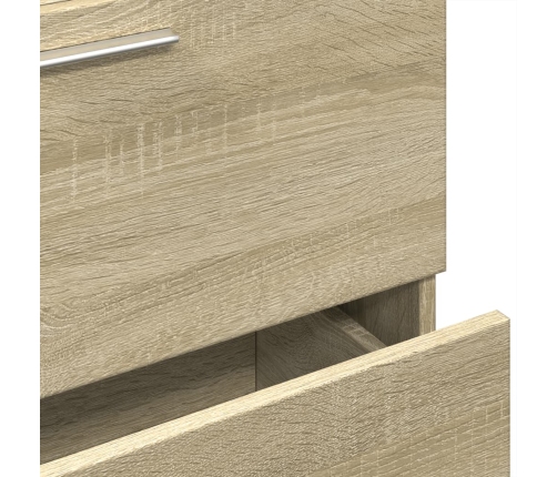 Armario de lavabo madera de ingeniería roble Sonoma 59x37x59 cm