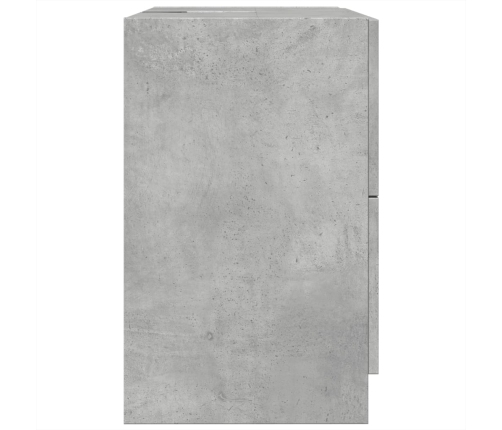 Armario de lavabo madera ingeniería gris hormigón 59x37x59 cm