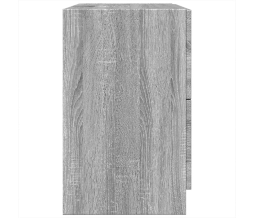 Armario de lavabo madera de ingeniería gris Sonoma 59x37x59 cm