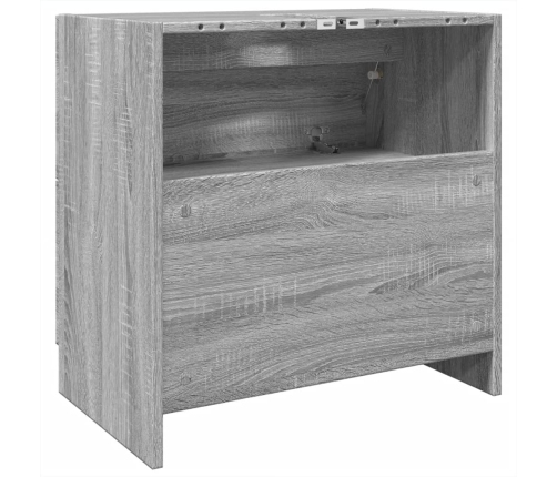 Armario de lavabo madera de ingeniería gris Sonoma 59x37x59 cm