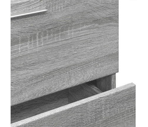 Armario de lavabo madera de ingeniería gris Sonoma 59x37x59 cm