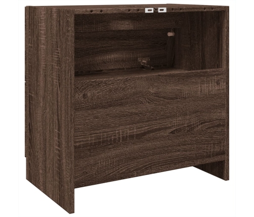 Armario de lavabo madera de ingeniería marrón roble 59x37x59 cm