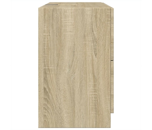 Armario de lavabo madera de ingeniería roble Sonoma 78x37x59 cm