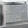 Armario de lavabo madera ingeniería gris hormigón 78x37x59 cm