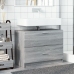 Armario de lavabo madera de ingeniería gris Sonoma 78x37x59 cm