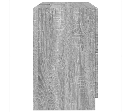 Armario de lavabo madera de ingeniería gris Sonoma 78x37x59 cm