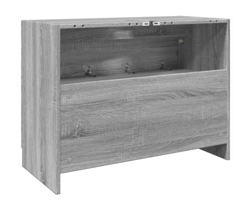 Armario de lavabo madera de ingeniería gris Sonoma 78x37x59 cm