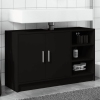 Armario de lavabo madera de ingeniería negro 90x29x55 cm