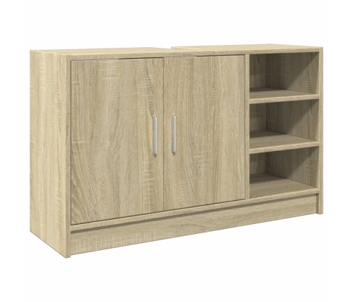 Armario de lavabo madera de ingeniería roble Sonoma 90x29x55 cm