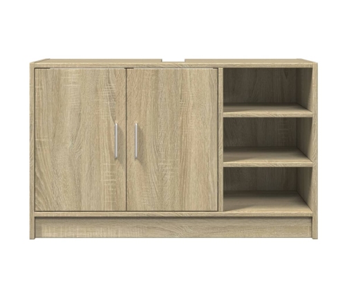 Armario de lavabo madera de ingeniería roble Sonoma 90x29x55 cm