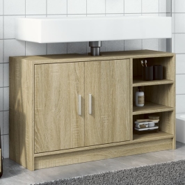 Armario de lavabo madera de ingeniería roble Sonoma 90x29x55 cm