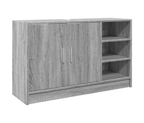 Armario de lavabo madera de ingeniería gris Sonoma 90x29x55 cm