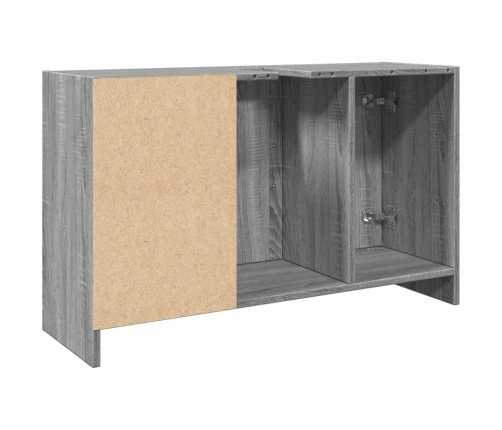 Armario de lavabo madera de ingeniería gris Sonoma 90x29x55 cm