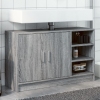 Armario de lavabo madera de ingeniería gris Sonoma 90x29x55 cm