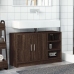 Mueble de lavabo madera de ingeniería roble marrón 90x29x55 cm