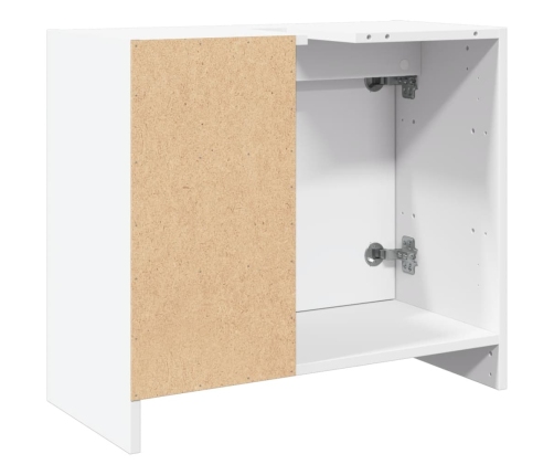 Armario para lavabo madera de ingeniería blanco 63x29x55 cm