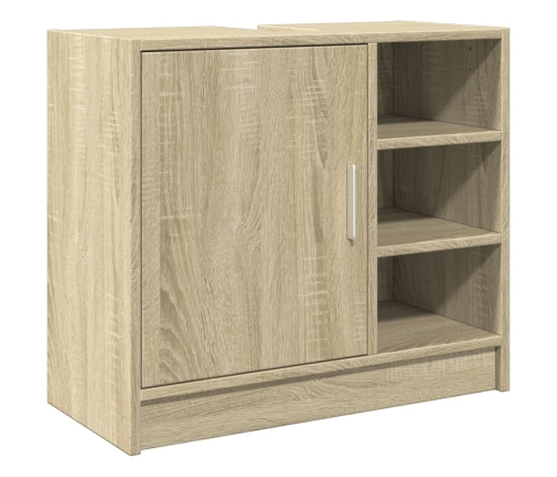 Armario de lavabo madera de ingeniería roble Sonoma 63x29x55 cm