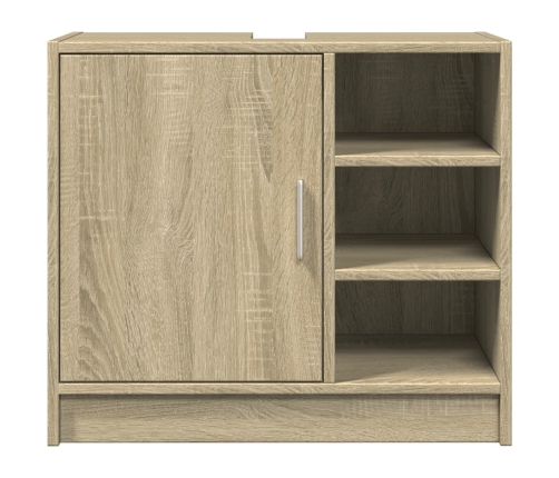 Armario de lavabo madera de ingeniería roble Sonoma 63x29x55 cm