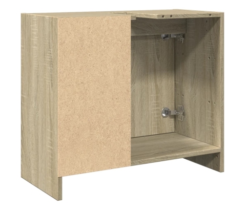 Armario de lavabo madera de ingeniería roble Sonoma 63x29x55 cm