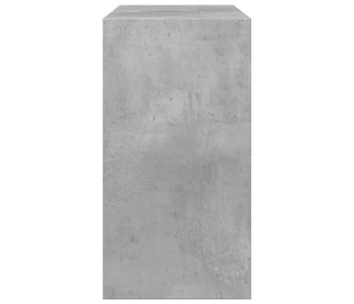 Armario de lavabo madera ingeniería gris hormigón 63x29x55 cm