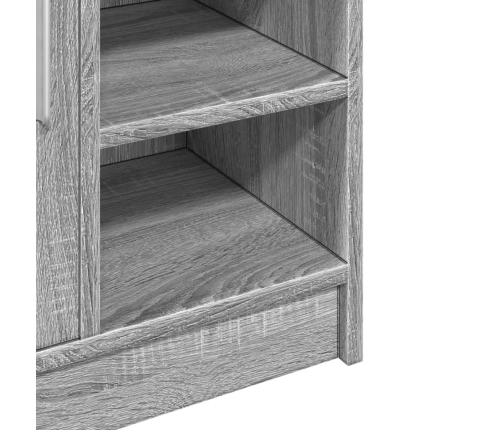 Armario de lavabo madera de ingeniería gris Sonoma 63x29x55 cm