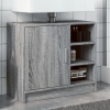 Armario de lavabo madera de ingeniería gris Sonoma 63x29x55 cm