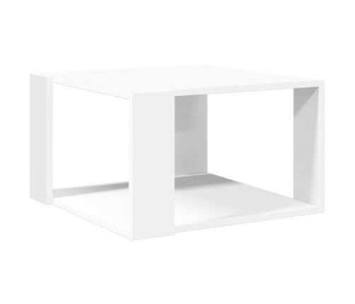 Mesa de centro madera de ingeniería blanca 51,5x51,5x30 cm