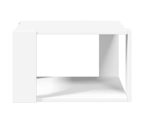 Mesa de centro madera de ingeniería blanca 51,5x51,5x30 cm