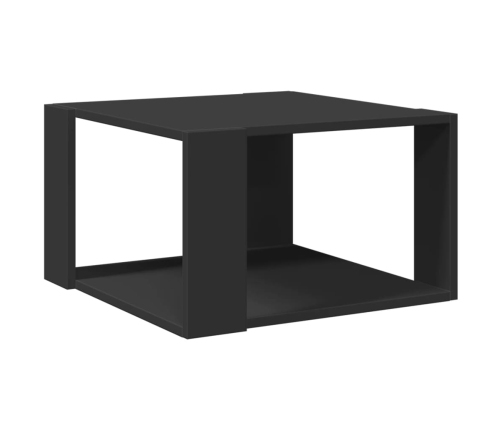 Mesa de centro madera de ingeniería negra 51,5x51,5x30 cm