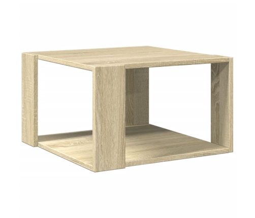 Mesa de centro madera ingeniería roble Sonoma 51,5x51,5x30 cm