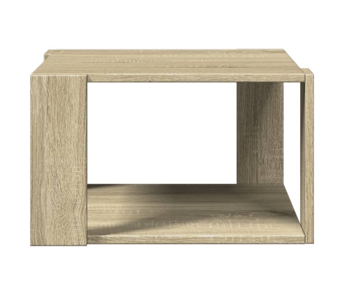 Mesa de centro madera ingeniería roble Sonoma 51,5x51,5x30 cm