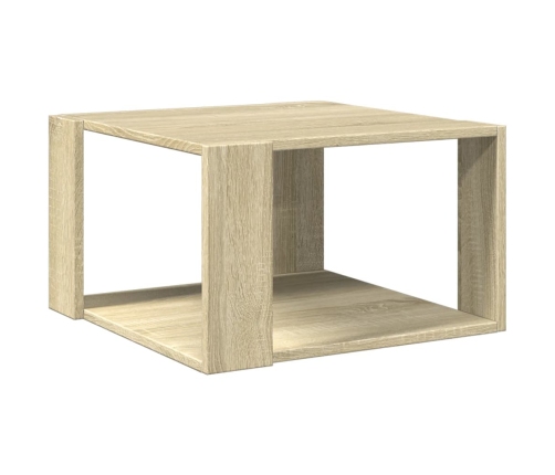 Mesa de centro madera ingeniería roble Sonoma 51,5x51,5x30 cm