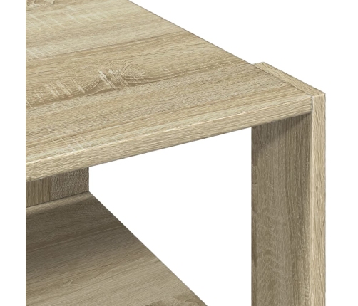 Mesa de centro madera ingeniería roble Sonoma 51,5x51,5x30 cm