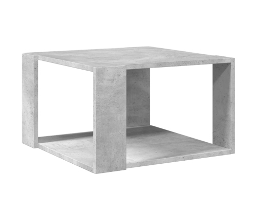 Mesa de centro madera ingeniería gris hormigón 51,5x51,5x30 cm