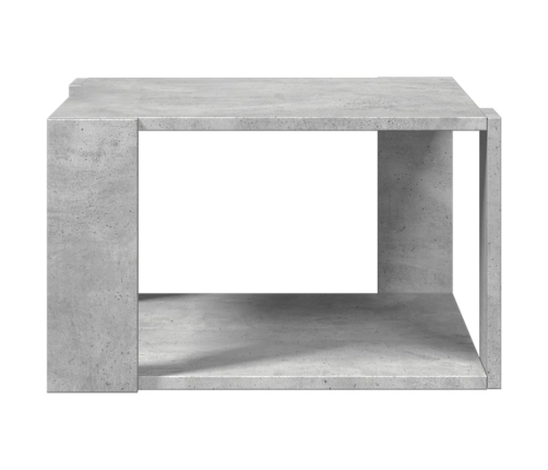 Mesa de centro madera ingeniería gris hormigón 51,5x51,5x30 cm