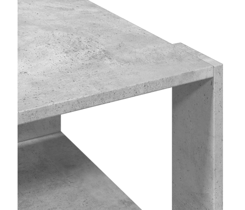 Mesa de centro madera ingeniería gris hormigón 51,5x51,5x30 cm