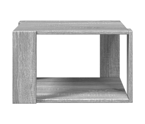 Mesa de centro madera de ingeniería gris Sonoma 51,5x51,5x30 cm