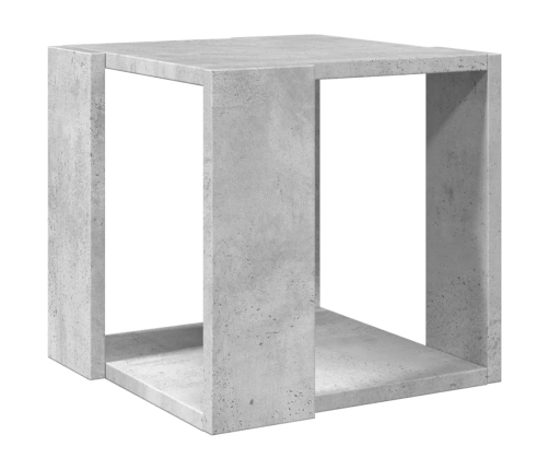 Mesa de centro madera de ingeniería gris hormigón 32x32x30 cm