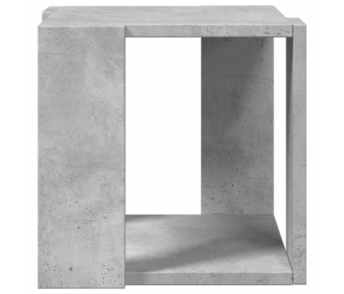 Mesa de centro madera de ingeniería gris hormigón 32x32x30 cm