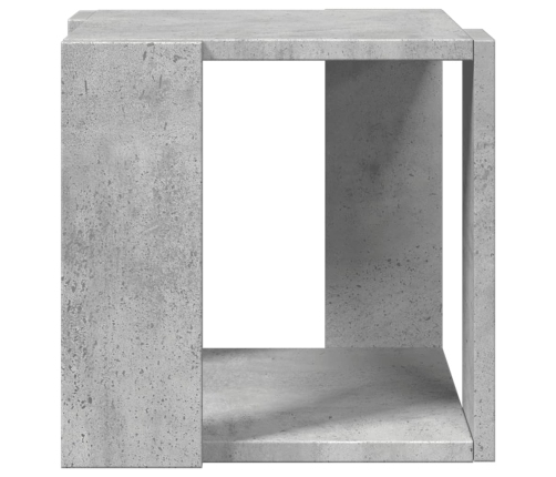 Mesa de centro madera de ingeniería gris hormigón 32x32x30 cm